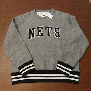 Todd Snyder X NBA Brooklyn Nets Crewneck Sweatshirt Salt Pepper Men's Size L